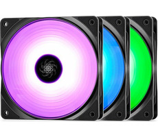 DEEPCOOL RF120 3-in-1 RGB čierna / Sada 3 kusy / 120mm / 56.5 CFM / 27dB @ 1500 RPM