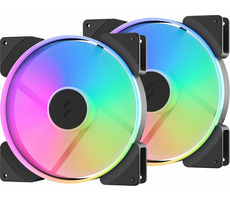 Fractal Design Prisma 2-pack AL-18 PWM čierna / 180 mm / 146.8 CFM / 37.4 dB @ 1200 RPM / ARGB / 4-pin / 2 kusy