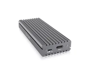 Icy Box IB-1817MC-C31 antracitová / Externý box pre M.2 NVMe & SATA / Heat sink / Write protection / USB-C & USB A