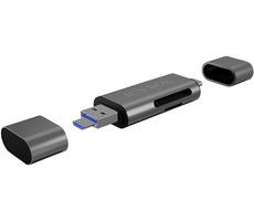 Icy Box IB-CR200-C čierna / externá čítačka pamäťových kariet / USB C &amp; Dual type A/microB