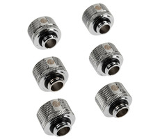 RAIJINTEK Pelias silver - D141806 6 ks strieborná / 14 mm OD > 10 mm ID HardTube / G1/4"