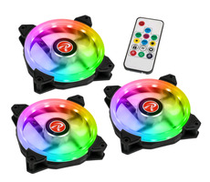 RAIJINTEK Iris 12 RBW ADD-3 set 3 ks čierna / 120 mm / 28 dB @ 1800 RPM / 35.8 CFM / RGB / 4.pin PWM