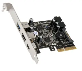 SilverStone ECU05 karta PCIe / 2x USB 3.0 &amp; 1x USB 3.1 Type C + 2x interný USB 3.0