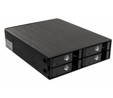 SilverStone FS204B 5.25&quot; hot swap rámček pre 4x 2.5&quot; HDD/SSD čierna / SATA &amp; SAS / 2x 40mm