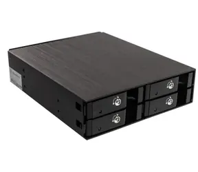 SilverStone FS204B 5.25" hot swap rámček pre 4x 2.5" HDD/SSD čierna / SATA &amp; SAS / 2x 40mm