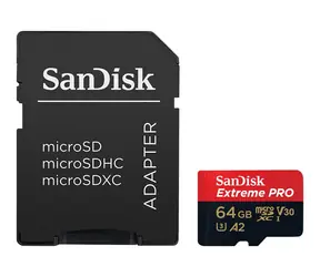 SanDisk Extreme PRO microSDXC 64GB + adaptér