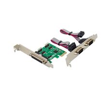 MicroConnect PCIe 1x DB25 paralelná & 2x DB9 sériová rozširujúca karta