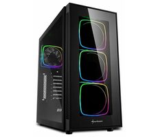 Sharkoon TG6 čierna / ATX / 2x USB 3.0 / 4x 120 mm / RGB / Bez zdroja / priehľadná bočnica