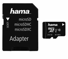 Hama 124171 microSDHC 256 GB / Class 10 / 80 MB/s / Adapter/Mobile