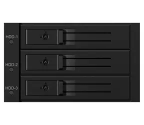 Icy Box IB-563SSK čierna / Backplane pre 3x 3.5" HDD / SATA III / Hot-Swap