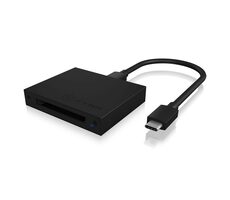 Icy Box IB-CR402-C31 čierna / externá čítačka pamäťových kariet / 2 porty / USB-C