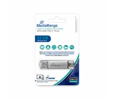 MediaRange MR936 32GB strieborná / Flash Disk / USB 3.1