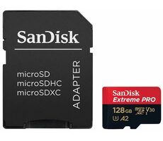 SanDisk Extreme PRO microSDXC 128GB + adaptér / Class 10 / UHS-I / čítanie: až 200MBs
