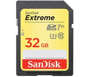 SanDisk Extreme SDHC 32GB / Class 10 / rýchlosť prenosu 100 MB/s / vhodné pre 4K