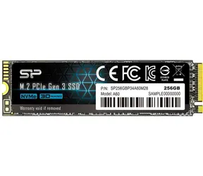 Silicon Power M.2 2280 A60 256GB / Interná SSD / PCIe Gen 3x4 / čítanie:2200MBs / zápis:1600MBs