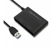 Qoltec 50644 HDD/SSD na USB adaptér 0.13m čierna / Dátový adaptér / SSD 2.5 SATA 3 / USB 3.0