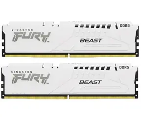 Kingston Fury Beast White 64GB (2x32GB) DDR5 5600MHz / CL40 / DIMM / On-Die ECC / XMP / 1.25V