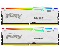 Kingston Fury Beast White RGB 64GB (2x32GB) DDR5 5200MHz / CL40 / DIMM / On-Die ECC / XMP / 1.25V
