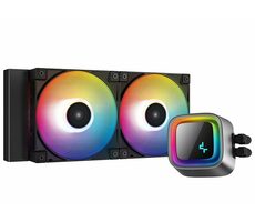 DEEPCOOL LS520 čierna / komplet vodného chladenia / 2x 120mm / ARGB / TDP 280W