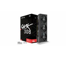 XFX SPEEDSTER QICK 308 RX 7600 BLACK EDITION / 1875-2754 MHz / 8GB D6 / 128-bit / 1x HDMI + 3x DP / 165W (8)