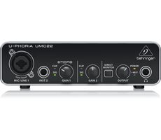 Behringer UMC22 / Externá zvuková karta / USB / XLR / 6.3mm