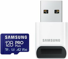 SAMSUNG PRO Plus microSDXC 128 GB + USB adaptér / UHS-1 / Class 10 / U3 / Čítanie: 180MBps / Zápis: 130MBps