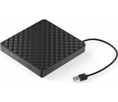 KRUX DVD externá mechanika čierna / USB-A 2.0 / DVD+-R / DVD+-RW / DVD+-R DL / CD-R