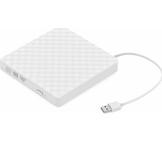 KRUX DVD externá mechanika biela / USB-A 2.0 / DVD+-R / DVD+-RW / DVD+-R DL / CD-R