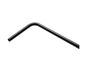 Barrow Medená pevná trubica 14/12 dĺžky 630mm - koleno 90 ° čierna