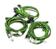 Super Flower Sleeve cable kit čierno-zelená / Sada káblov pre zdroje Super Flower