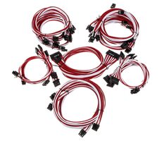 Super Flower Sleeve cable kit Pre bielo-červená / Sada káblov pre zdroje Super Flower