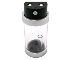 Singularity Computers Protium expanzná nádrž 100mm čierna - strieborná / 7x G1/4