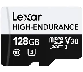 Lexar High-Endurance microSDHC/SCXC 128 GB / UHS-I V30 / U3 / Class 10 / rýchlosť čítania 100MBs / zápis 45MBs