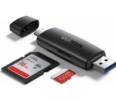 Ugreen CM304 USB-C Adaptér a čítačka kariet čierna / SD / microSD