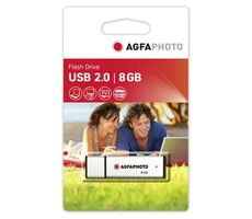 AGFAPHOTO USB 2.0 8GB strieborná / Flash Disk / USB-A 2.0 / R:12 MB/s / W:4 MB/s 