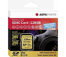 AGFAPHOTO SDXC Professional 128GB (10622) / R:280 MB/s / W:250 MB/s / Class V90 