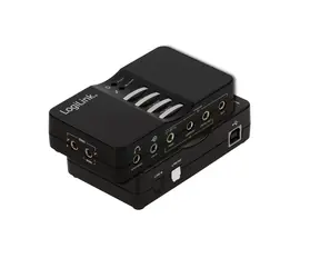 LogiLink UA0099 čierna / Externá zvuková karta / 8 kanálov / USB / S/PDIF / 3.5mm jack