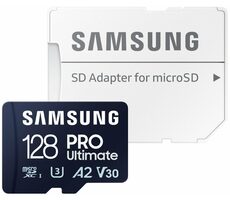 Samsung Micro SDXC PRO Ultimate 128GB + SD adaptér / UHS-1 / Class 10 / U3 / Čítanie: 200MBps / Zápis: 130MBps