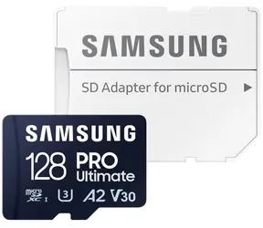 Samsung Micro SDXC PRO Ultimate 128GB + SD adaptér / UHS-1 / Class 10 / U3 / Čítanie: 200MBps / Zápis: 130MBps