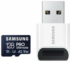 Samsung Micro SDXC PRO Ultimate 128GB + USB adaptér / UHS-1 / Class 10 / U3 / Čítanie: 200MBps / Zápis: 130MBps