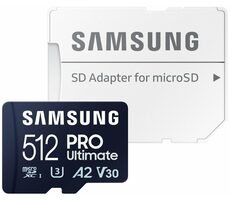 Samsung Micro SDXC PRO Ultimate 512GB + SD adaptér / UHS-1 / Class 10 / U3 / Čítanie: 200MBps / Zápis: 130MBps