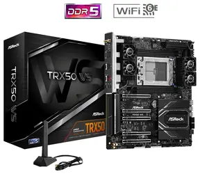 ASRock TRX50 WS / TR5 / 4X DDR5 / 5x PCIex16 / 10GLAN / Wi-Fi / BT / eATX