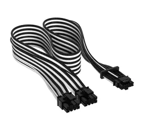 Corsair Premium Sleeved 12+4 Pin PCIe Gen5 12VHPWR čierno-biela