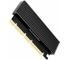 Axagon PCEM2-XS, PCIe x16 - M.2 NVMe M-key slot adaptér, kryt s chladičom pre pasívne chladenie 