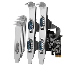 Axagon PCEA-S4N, PCIe radič - 4X sériový Port (RS232) 250 kbps, vr. LP