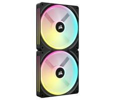 Corsair iCUE LINK QX140 RGB Series 140mm čierna 2 ks / Dynamic Fluid Bearing / 400-2000 RPM / 82.5 CFM / 4-pin