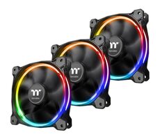 Thermaltake Riing Quad 12 RGB Radiator čierna 3ks / Ventilátor / 120 mm / Hydraulic Bearing / 1500 RPM @ 26.4 dB / 40.6