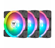 Thermaltake SWAFAN EX12 ARGB čierna 3ks / Ventilátor / 120 mm / Hydraulic Bearing / 2000 RPM @ 32.5 dB / 57.11 CFM
