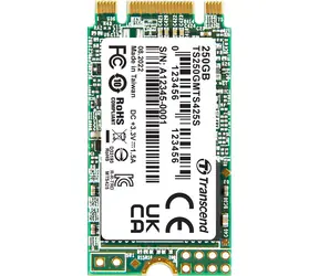 Transcend MTS425S 250GB/M.2 2242 SATA/RW: 500/330 MBps/ IOPS: 40K/75K/MTBF 2.0mh/3y