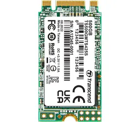 Transcend MTS425S 500GB/M.2 2242 SATA/RW: 530/480 MBps/ IOPS: 50K/75K/MTBF 2.0mh/3y